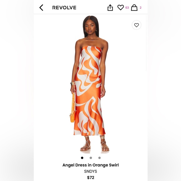 open lace back dress Byron Dress - Knit Scoop Back - Orange main image 0